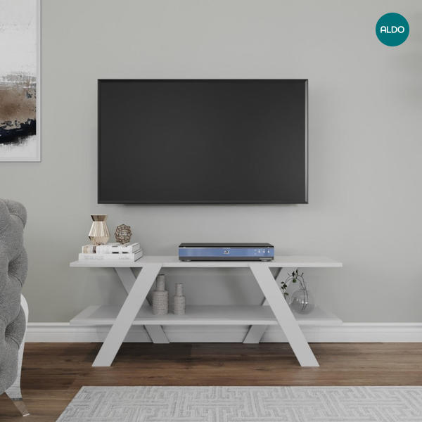 Televizní stolek v minimalistickém designu April white