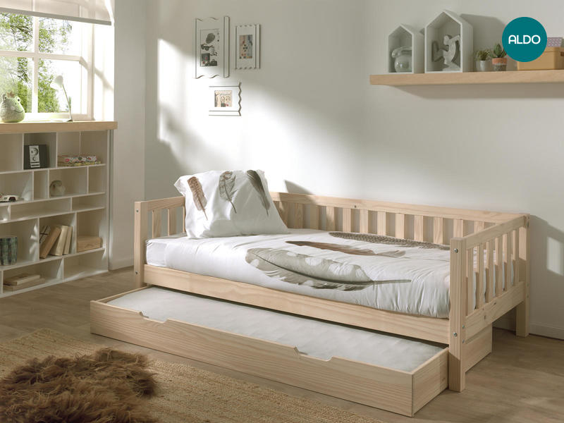 Dětská postel z masivu s přistýlkou Fritz natural