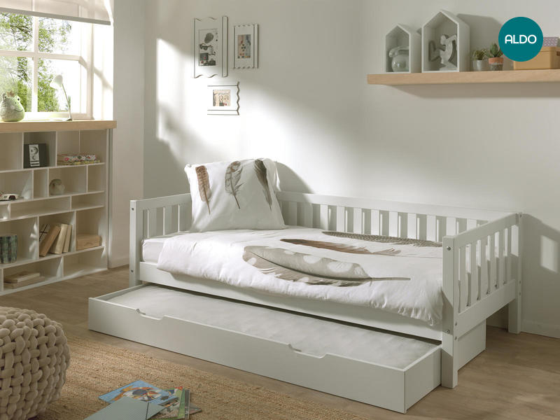 Dětská postel z masivu s přistýlkou Fritz white