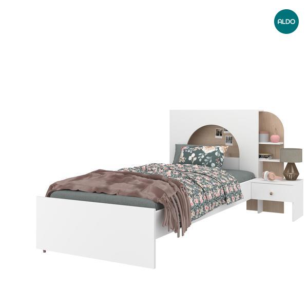 Dětská postel bílá s nočním stolkem Majorque