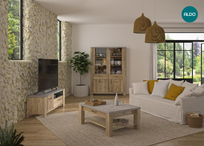 Obývací pokoj v sestavě Basalte oak