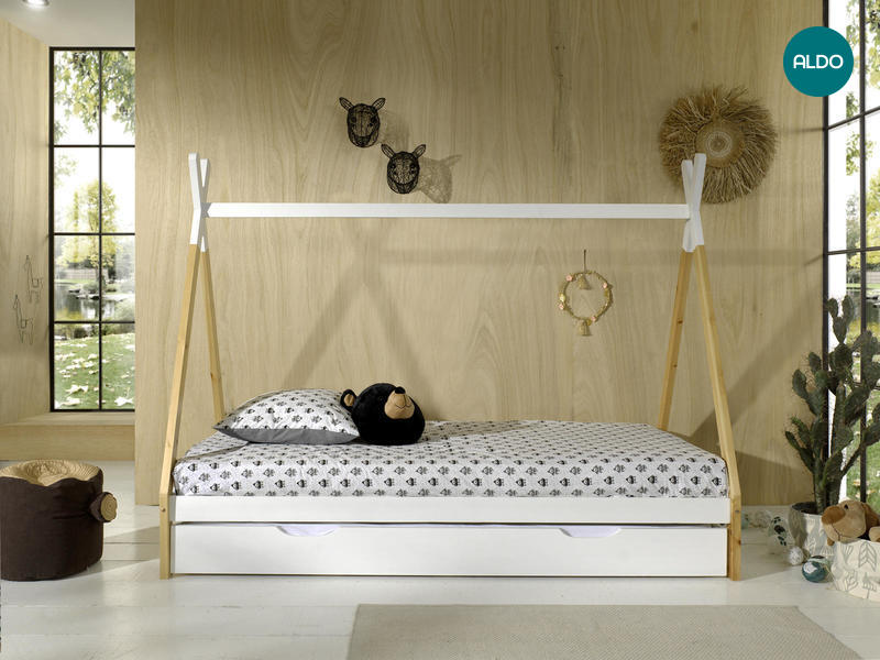Dětská postel s šuplíkem bílým Vigi